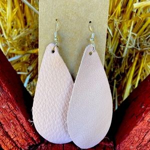 Handmade leather earrings